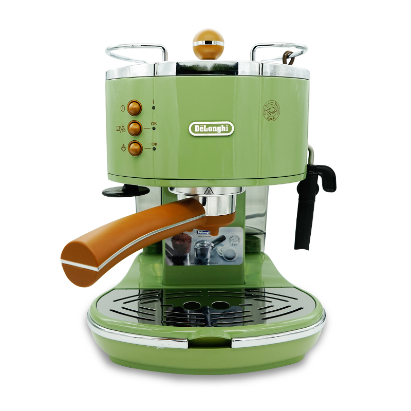 德龙(DeLonghi)咖啡机ECOV311 意式半自动泵压式咖啡机 橄榄绿 半自动咖啡机