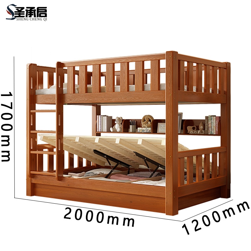 圣承启 储物床1.2米宽张高清大图