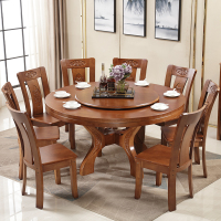 圆餐桌 -桌面配有转盘，每套10张座椅