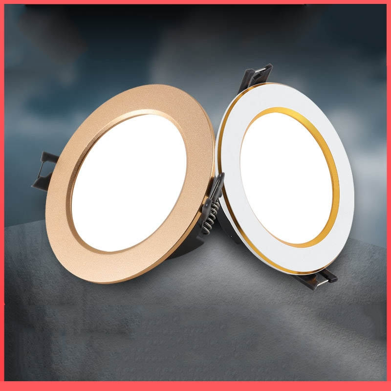 led筒灯嵌入式孔灯洞灯家用简灯古达75开孔吊顶三色天花灯射灯牛眼灯