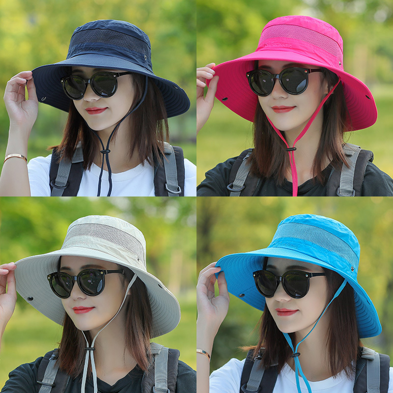 盛世尼曼夏季渔夫帽女士户外遮阳帽紫外线防晒帽百搭夏天女太阳帽青年