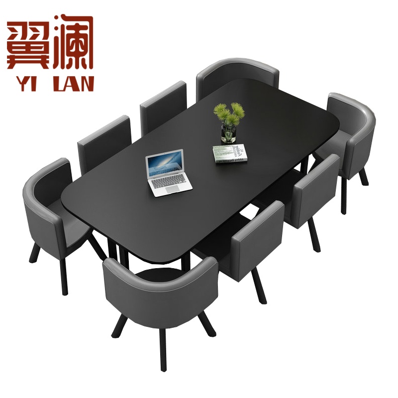 翼澜 洽谈桌 八椅 套高清大图
