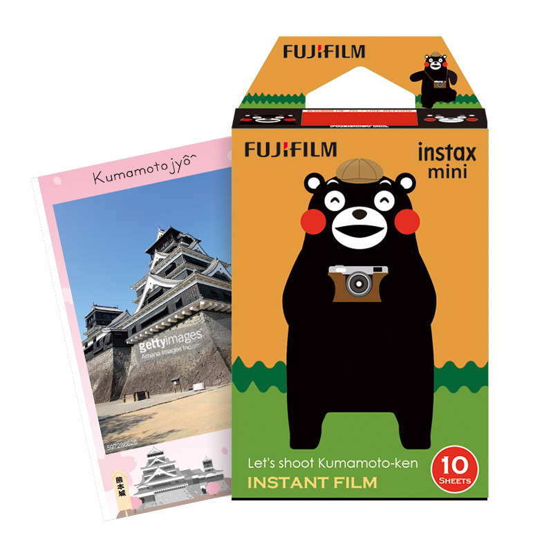 富士(FUJIFILM)INSTAX 拍立得相纸 mini7c/8/9/25/90/70通用花边快显胶片 熊本熊款10张