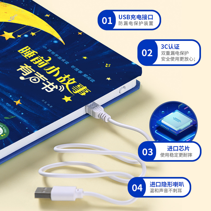 点读睡前故事+逻辑思维有声书 [正版]睡前小故事会说话的早教有声书点读发声书1一2岁宝宝婴儿撕不烂3一6儿童故事亲子伴读高清大图