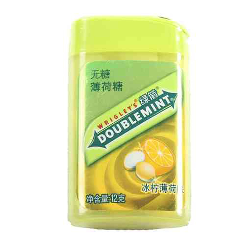绿箭无糖冰柠檬薄荷糖12g