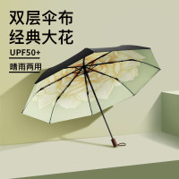 蕉下(BananaUmbrella) 太阳伞防晒防紫外线遮阳伞 女士雨伞经典大花黑胶伞 晴雨两用伞折叠伞双层防晒伞