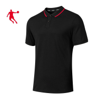 乔丹 运动T恤 针织短袖T恤衫 POIO衫 KTS13201199 男款 件（ 黑色3XL）