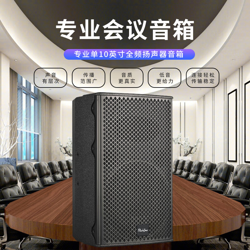 润普国产化专业单10英寸全频扬声器音箱 音频扩声系统无源会议音响扬声器喇叭音箱RP-YGX810Pro高清大图