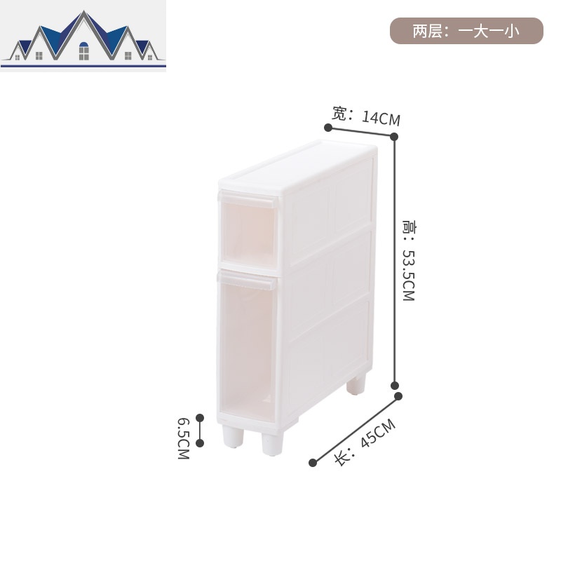 14CM厨房夹缝置物架卫生间窄缝收纳置物架冰箱窄柜厕所角落整理架 三维工匠高清大图