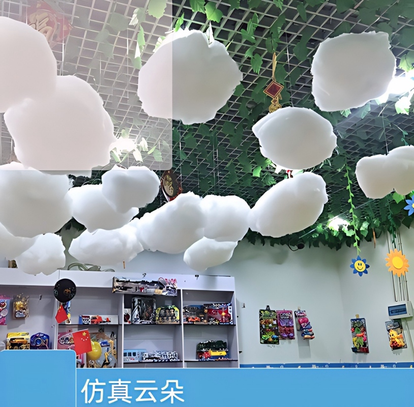 围边墙面立体云朵高清大图