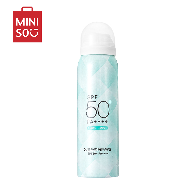 名创优品(miniso) 冰泉舒爽身体防晒喷雾清爽旅行装阻隔紫外线植萃保湿[绿色]高清大图