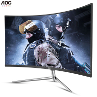 冠捷AOC 三代窄边框 曲面全高清办公游戏电脑液晶显示器 C32V1Q 32英寸 1080P 1700R曲率黑色