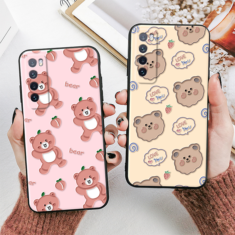 火豹华为ov手机壳网红可爱女款se碎花小熊ov6se浮ov64g全包边5g保护套