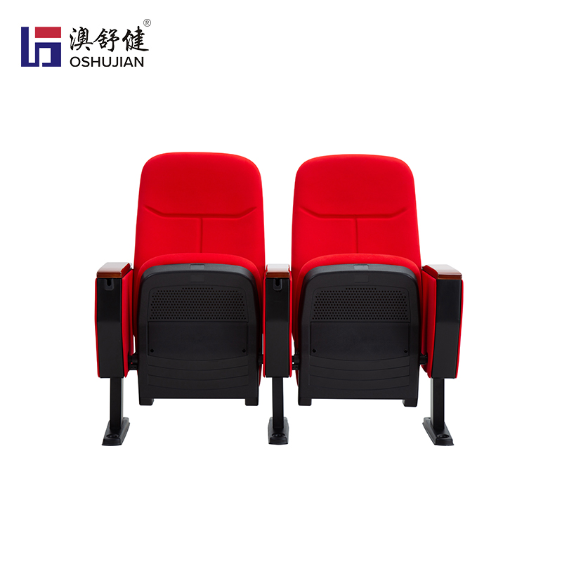 剧院椅阶梯报告厅礼堂椅会议室带写字板排椅电影院椅子 澳舒健 礼堂椅SJ6601-2张高清大图