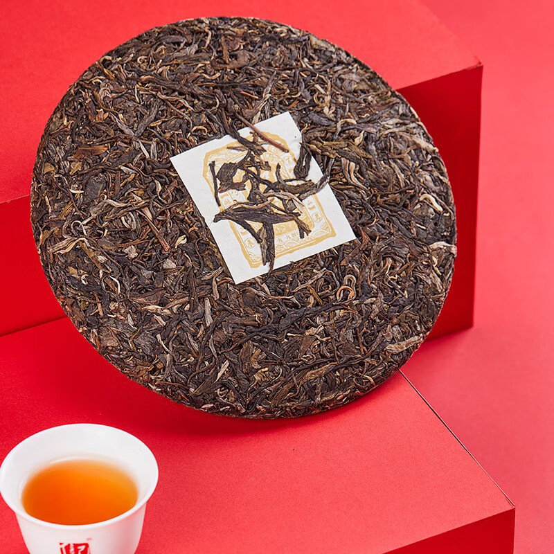 八马茶业信记号福禄双全组合装 普洱生茶熟茶双饼礼盒装 357g*2饼 C1449高清大图