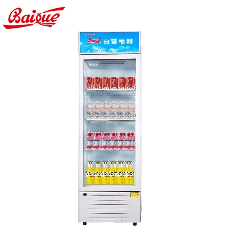 白雪 (Baixue) SC-280F 280升家用立式 冰柜 冷柜 商用冷藏陈列柜 啤酒柜 保鲜柜 饮料柜 展示柜