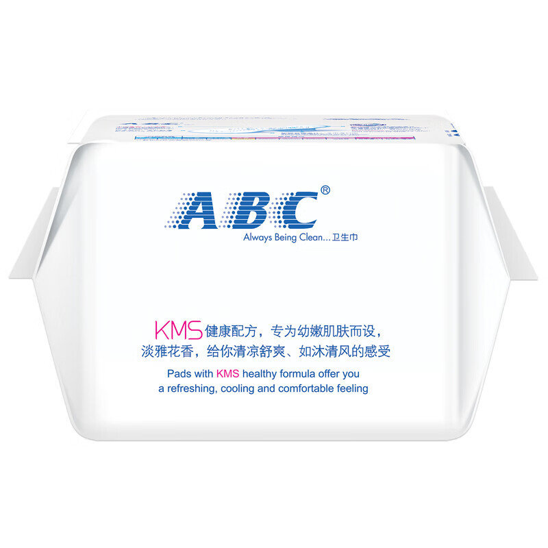 ABC夜用卫生巾 纤薄棉柔280mm*8片*6包(48片)K12