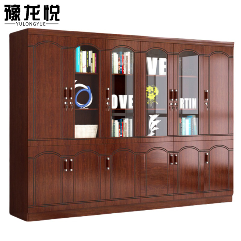豫龙悦书柜 书柜资料柜2400*320*1900mm台 大气