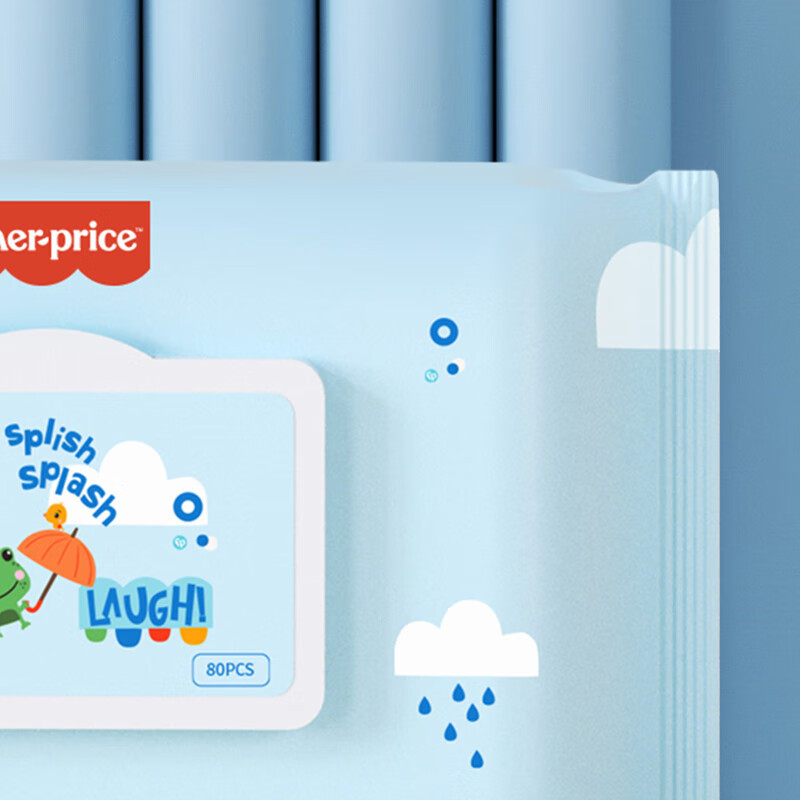 费雪(Fisher-Price)80抽翻盖湿巾(4包装)FP-ZJD702高清大图
