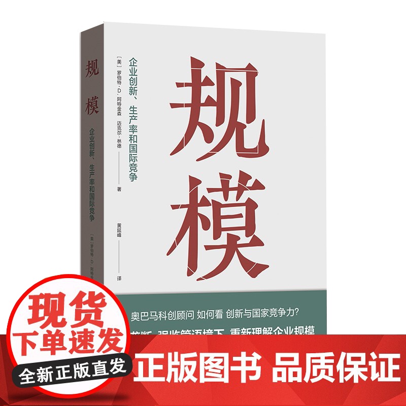 规模--企业创新生产率和国际竞争 罗伯特D阿特金森迈克尔林德著黄延峰译格致出版社经济发展企业规模奥巴马科技创新顾问调研之高清大图