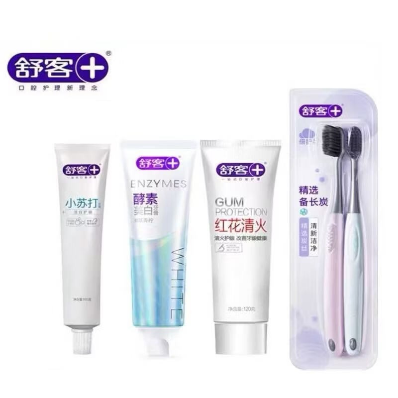 舒客组合牙膏360g+牙刷2支