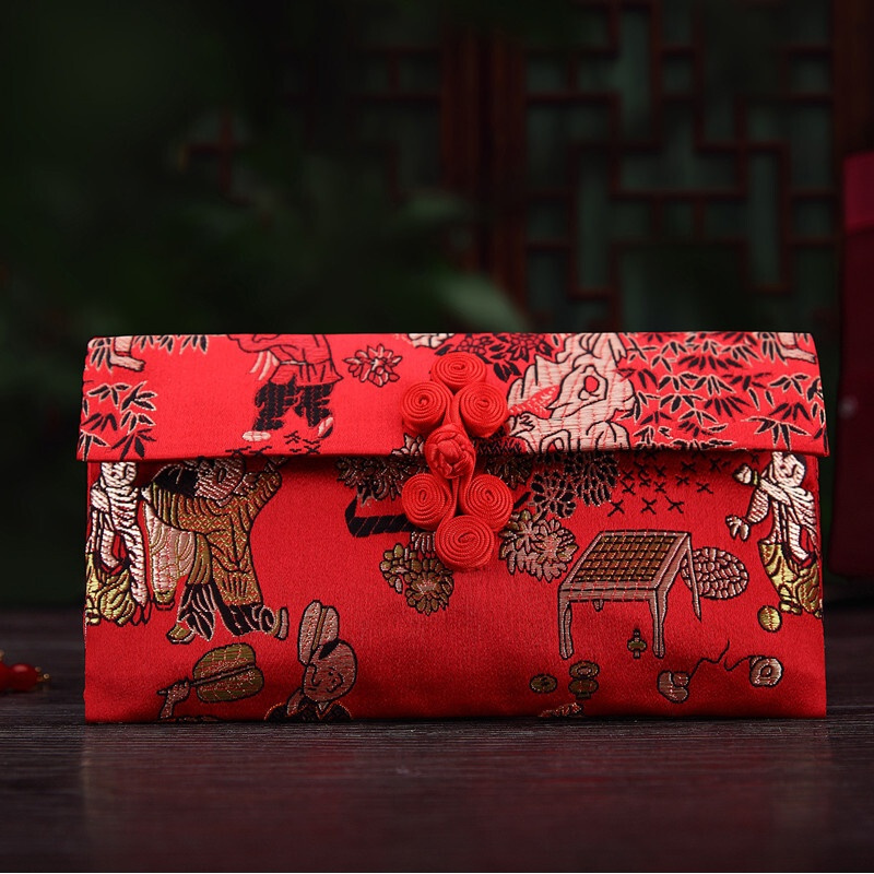 婚礼礼金袋创意手工婚庆新年布艺结婚万元大红包利是封金龙(1万)万元红包