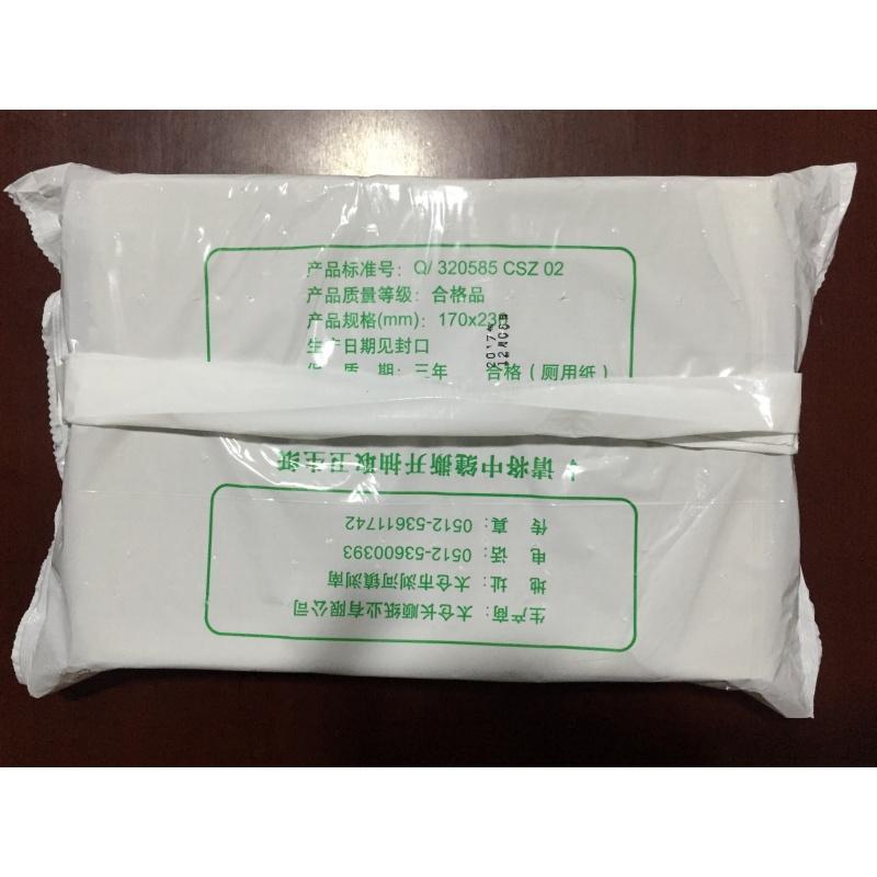 纸450克皱纹卫生纸平板厕纸家用方块刀切纸6包装