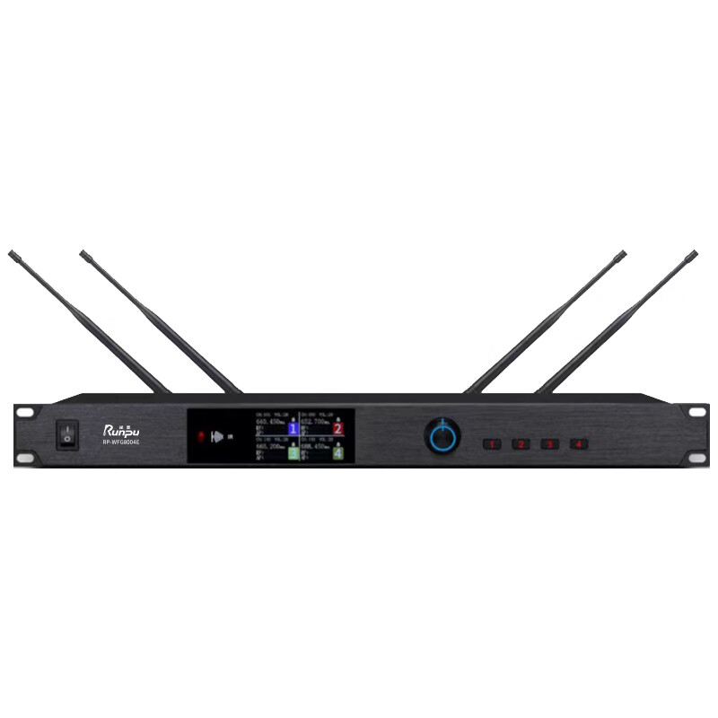 润普Runpu国产化 专业无线一拖四话筒 长杆软管麦克风RP-WFG8004E高清大图