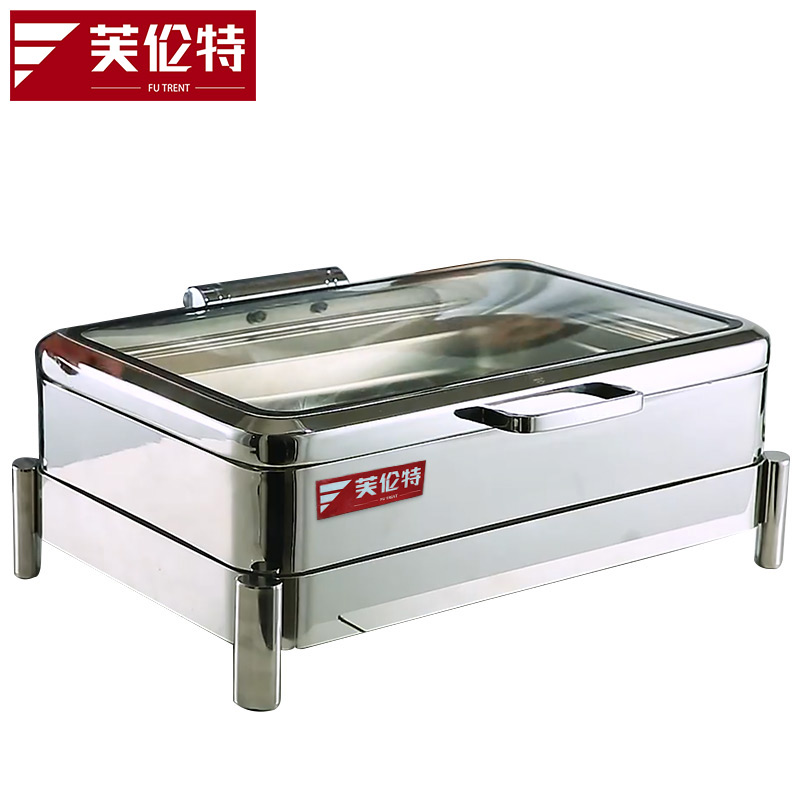 芙伦特 厨房保温售饭机保温餐炉 矮脚长方形液压餐炉不锈钢透视窗口 FLT-GT-GDJBBFLF3-9高清大图