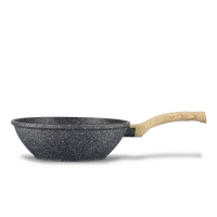 卡罗特(CaROTE)麦饭石炒锅不粘锅少油烟28CM平底锅炒菜锅家用煎锅电磁炉明火通用