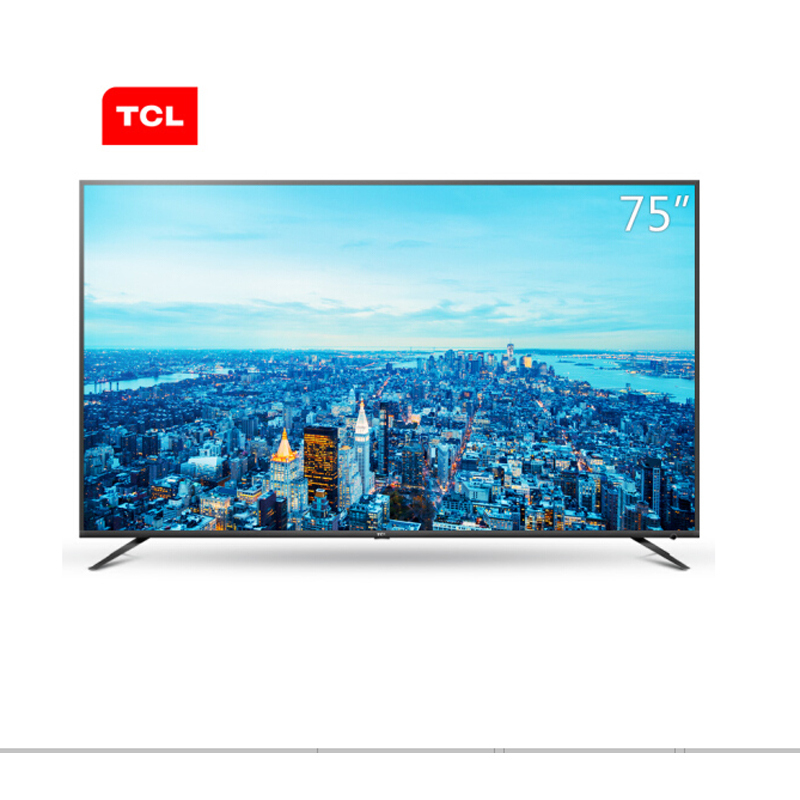 TCL 55V6 55英寸安桥音响 原色量子点全面屏 全生态HDR人工智能语音网络液晶电视机 黑色 55英寸