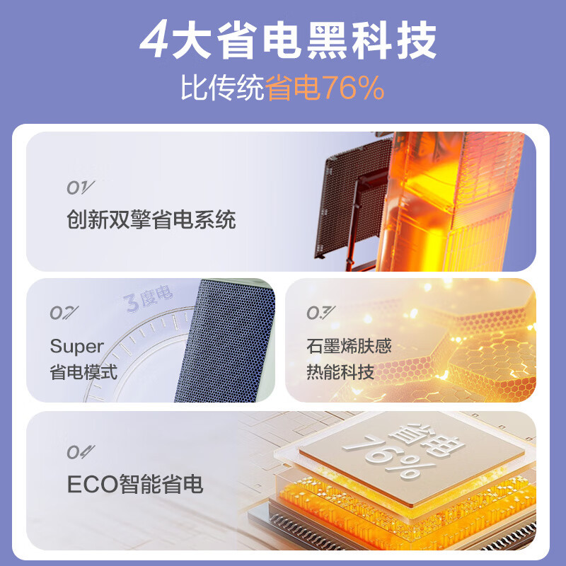 艾美特(AIRMATE)暖风机家用立式节能取暖器热风机石墨烯双擎语音智控电暖气 2100W功率 HP21-SR57高清大图