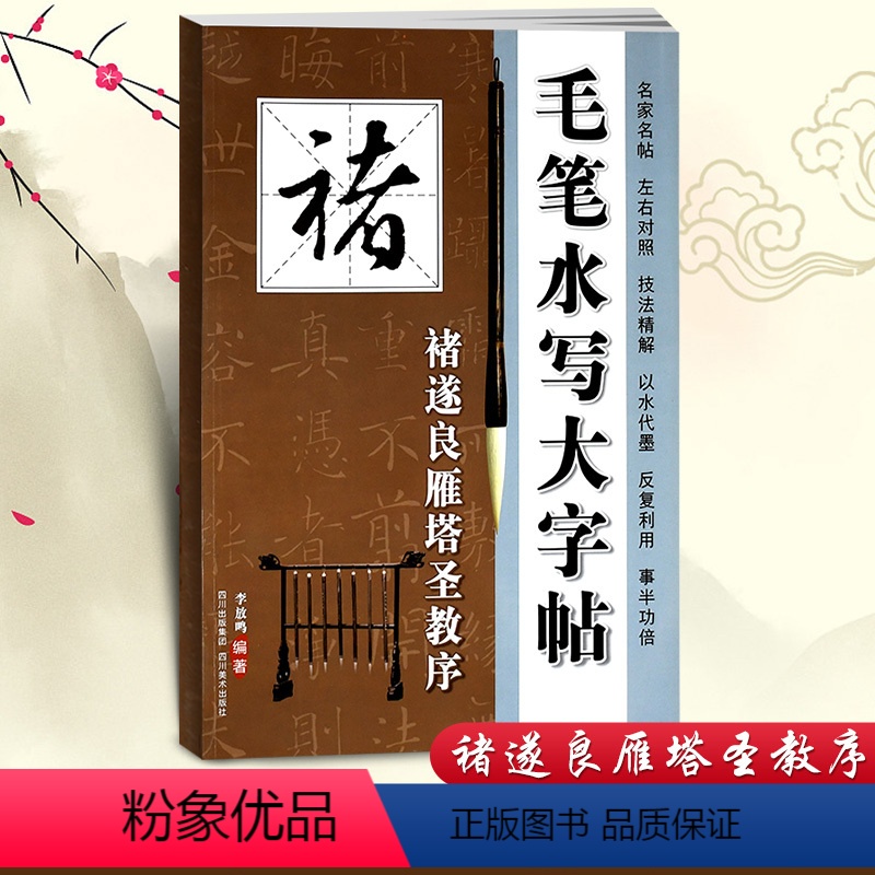 [正版]毛笔水写大字帖 褚遂良雁塔圣教序李放鸣编 毛笔字贴 书法教程水写反复书写