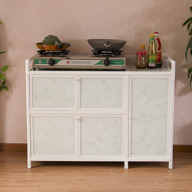 农村家用闪电客 厨房老式多层铝合金碗柜收纳分层橱柜