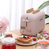 德龙（Delonghi）花园系列电水壶早餐2件组合套装（芍药粉）新年礼物春节送礼意式复古家用办公室厨房烧水烤面包组合套装