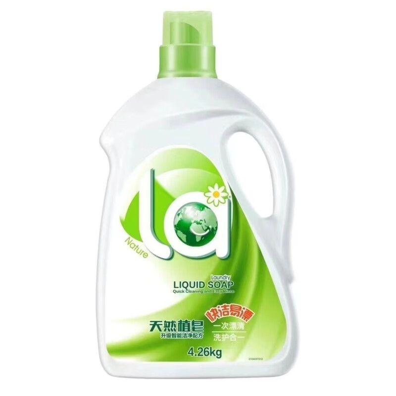 妈妈壹选 清香去渍易漂洁净洗护合一 天然植皂洗衣液 4.26KG