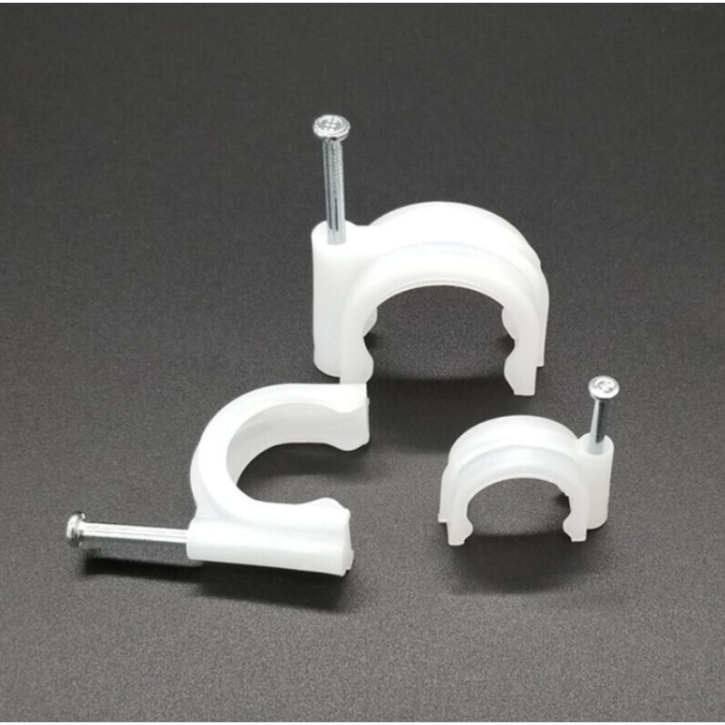 ZXZE 钢钉线卡 Φ12mm 电线固定线卡管卡水泥墙钉圆形网线钉子 理线器卡扣卡钉