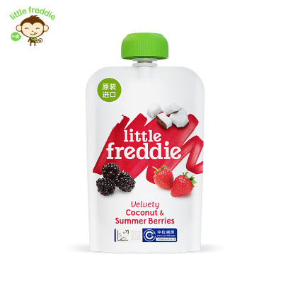 little freddie 小皮黑莓椰子草莓香蕉苹果泥 100g 适用年龄6个月以上