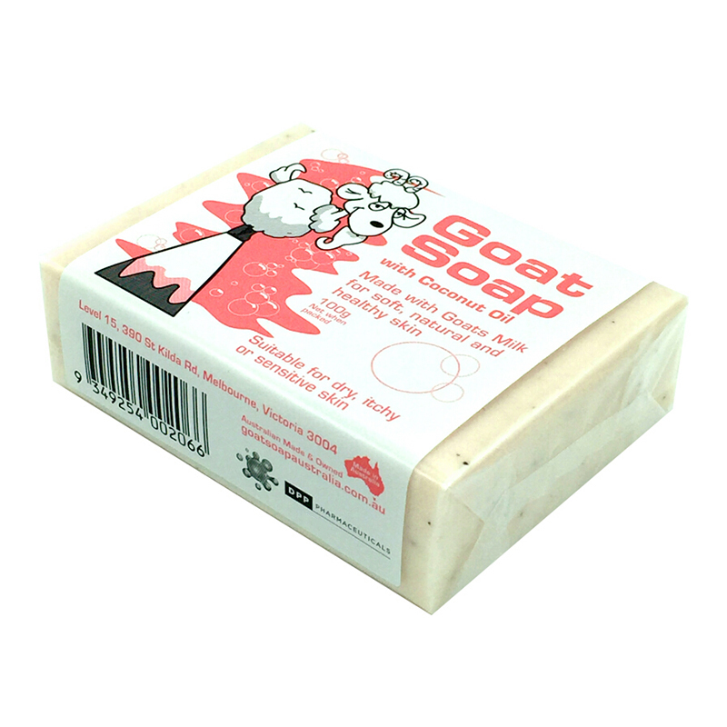 澳洲进口Goat Soap手工山羊奶皂椰子味香皂100g/块 保湿补水 滋润营养 深层清洁 各种肤质通用