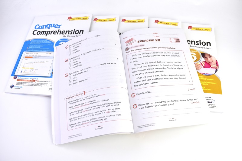 攻克阅读理解[1年级 普通版] [正版]SAP Conquer Comprehension Workbook 1-6年级高清大图