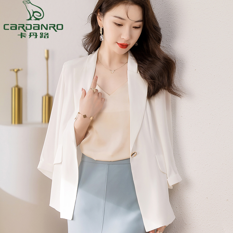 卡丹路2022年新款雪纺西装外套夏季防晒外套西服上衣防晒衣