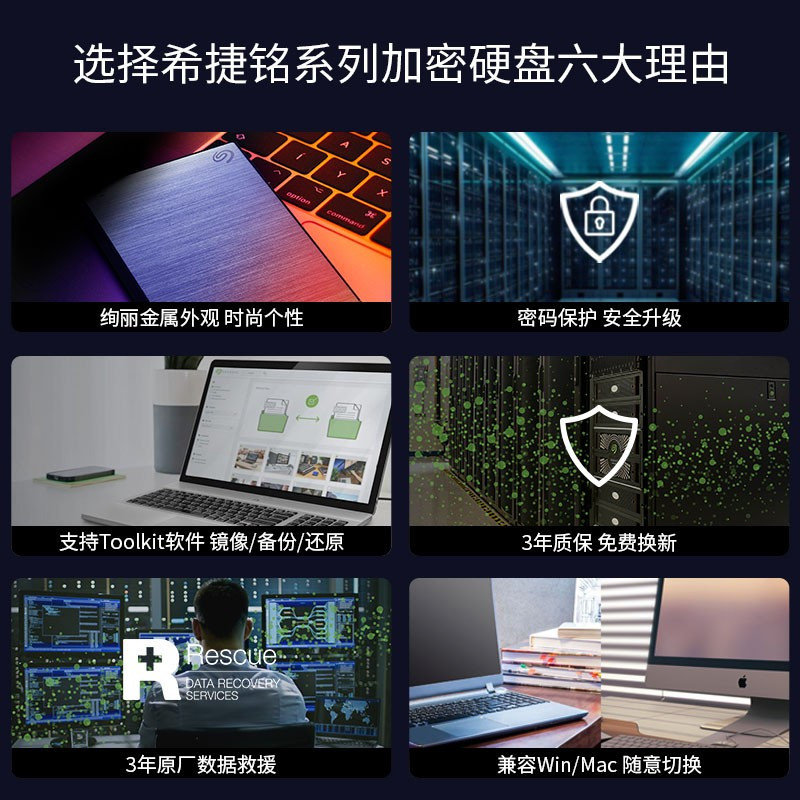 5TB 移动硬盘大容量 轻薄便携