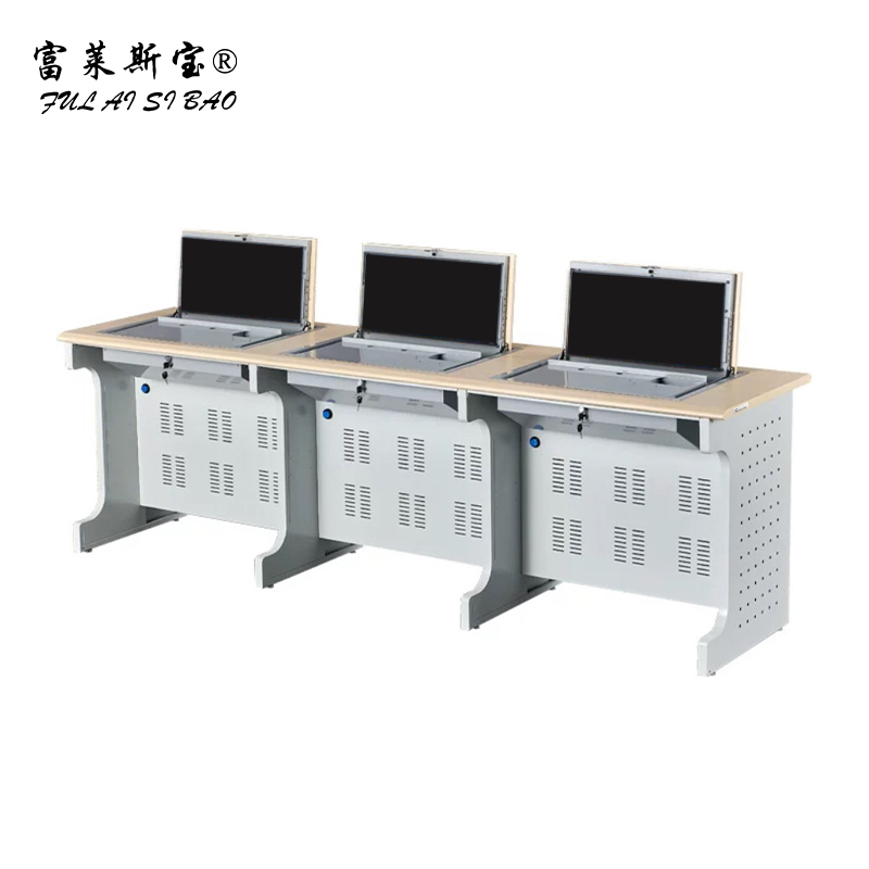 富莱斯宝 翻转电脑桌三人翻转电脑桌 2400*600*750 张