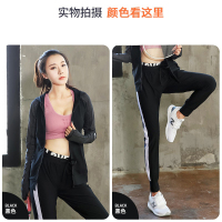 大码运动套装 秋冬瑜伽服 女装胖mm200斤健身房跑步晨跑宽松速干衣
