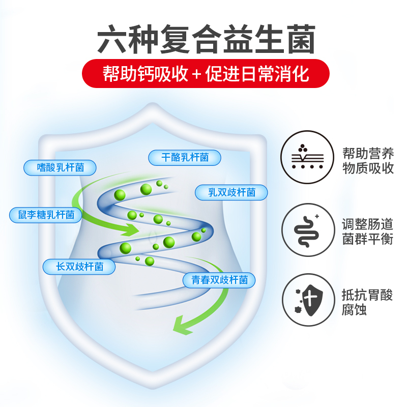 朗迪家族益生菌驼乳压片糖果儿童补钙青少年中老年孕妇成人宝宝60片*2瓶