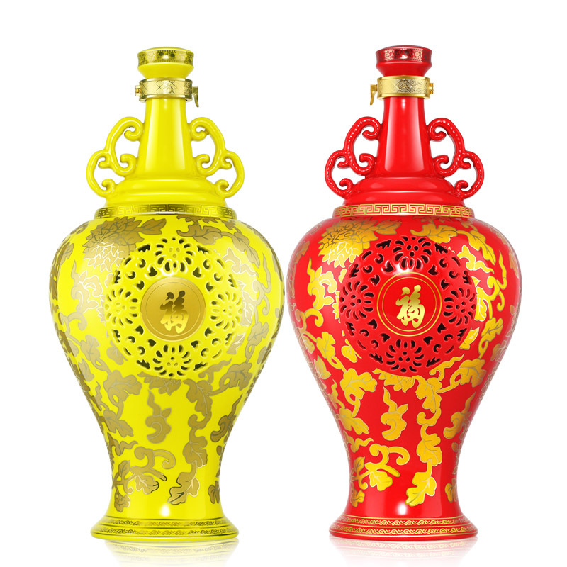 五粮液股份万事如意窖藏(天下第一福)52度750ml*2瓶浓香型白酒礼盒装收藏酒