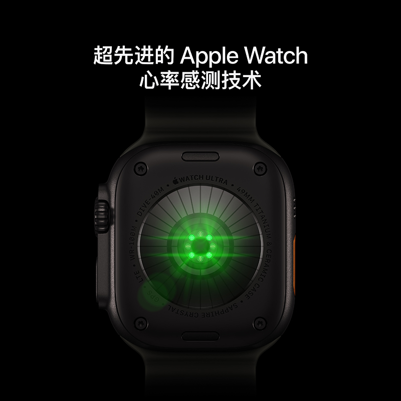 Apple Watch Ultra 4 蜂窝 49 毫米原色钛金属表壳 沙漠色高山回环式表带-M高清大图