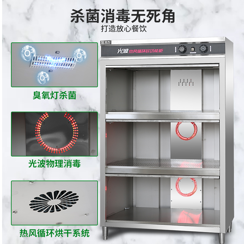 圣托(Shentop)1.2米三门热风循环光波消毒柜 商用热风循环储物柜 酒店饭店工程消毒碗柜 DAE11高清大图
