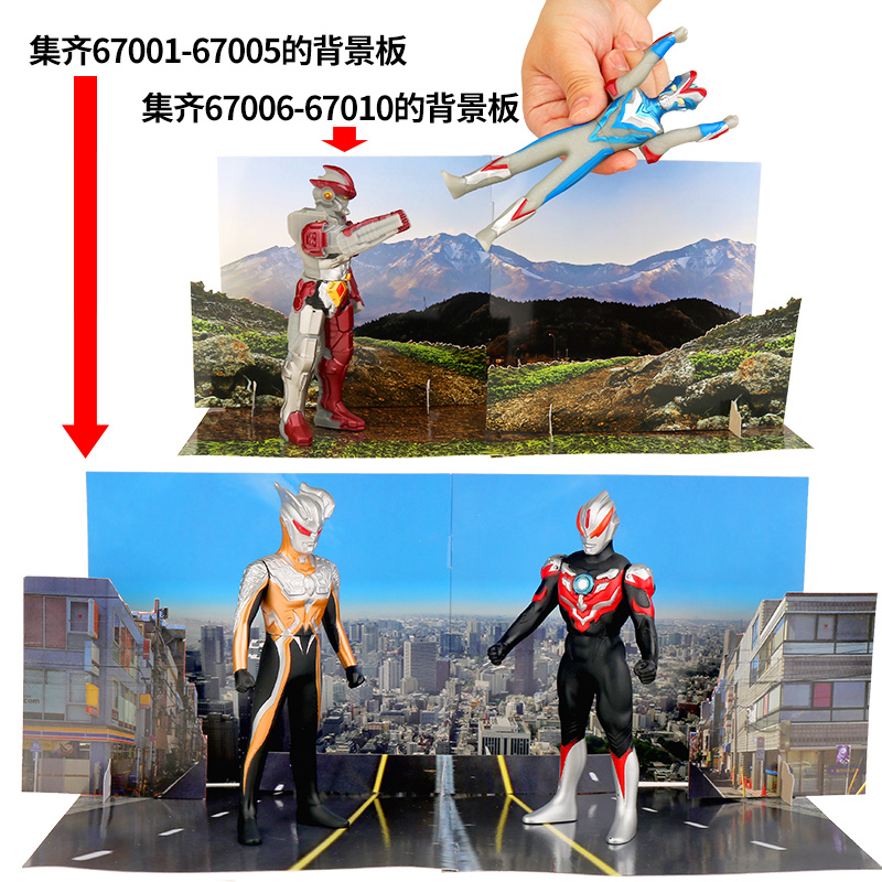 万代正版捷德奥特曼玩具超决战系列男孩儿童人偶公仔迪迦赛罗诺亚 罗索VS格尔吉欧波恩高清大图