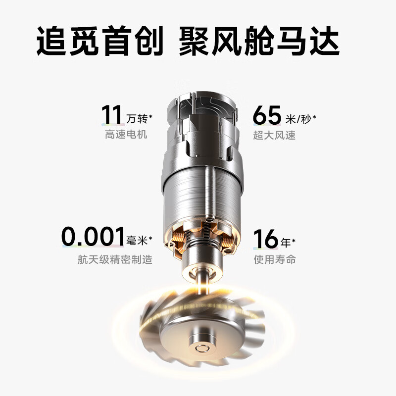 追觅极光吹风机高速家用负离子护发吹风筒速干低噪大功率吹风G10 SE 极光白高清大图